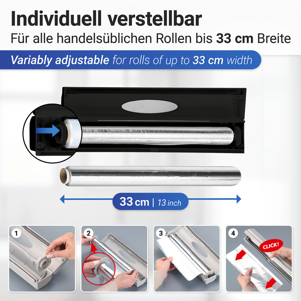 Perfect Cutter zwarte foliedispenser