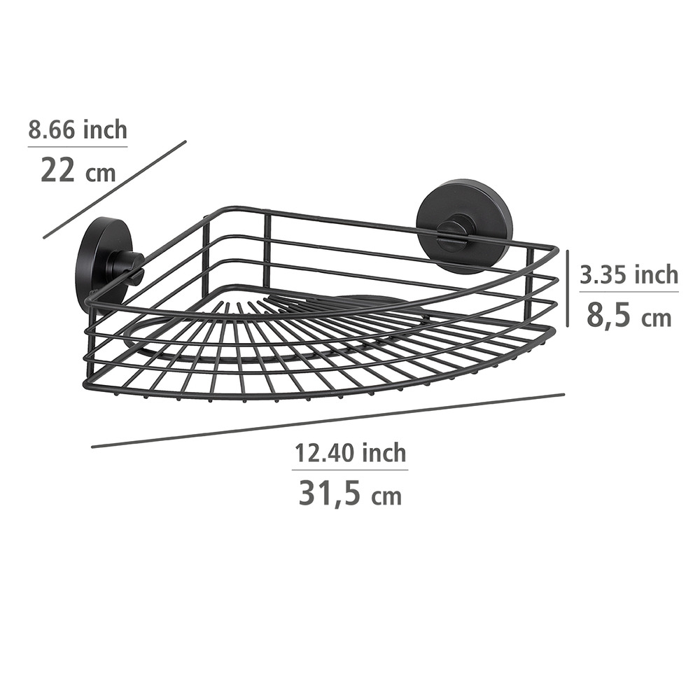 Vacuum-Loc® hoekplank Bari zwart