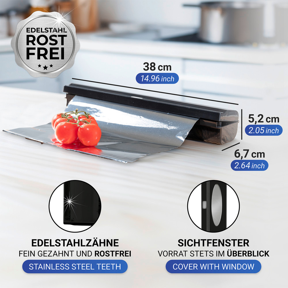 Perfect Cutter zwarte foliedispenser