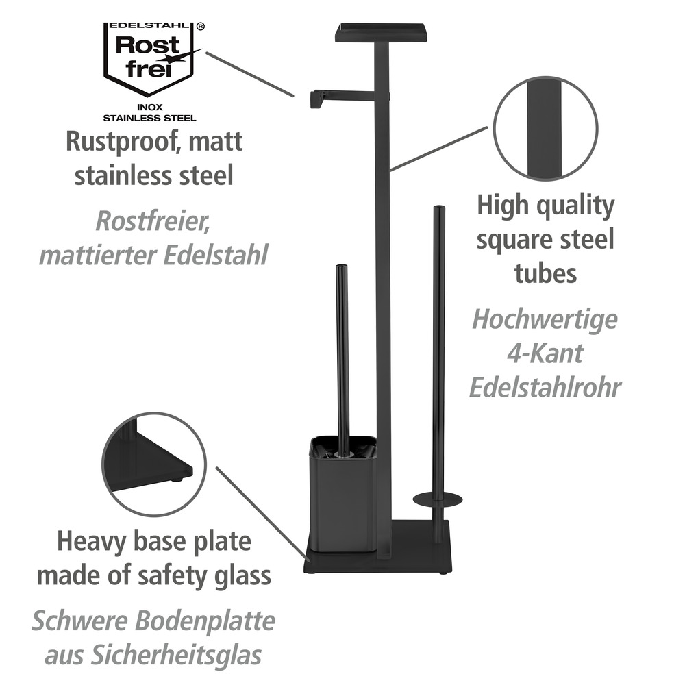 Debar staande WC met planchet Zwart